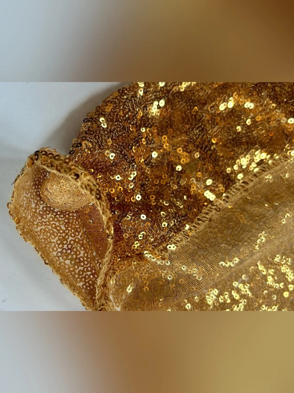 8x8 Gold Sequin Fabric Photo Booth Backdrop - pole pocket. #11